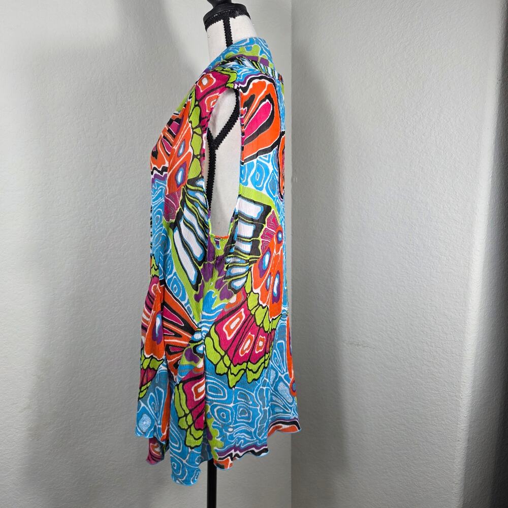 Plaza Collection Butterfly Kidcore Cardigan Womens L Multicolor Y2K Indie Artsy - Picture 5 of 9